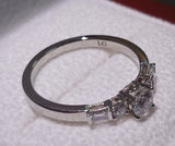 Ladies genuine diamond engagement ring