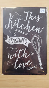 Antiqued Metal Sign