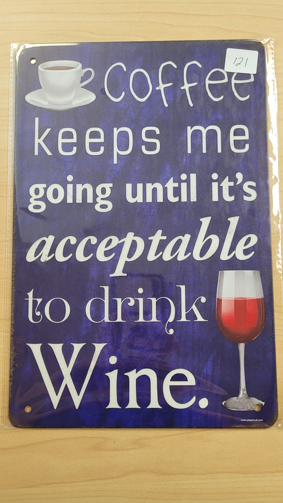 Antiqued Metal Sign