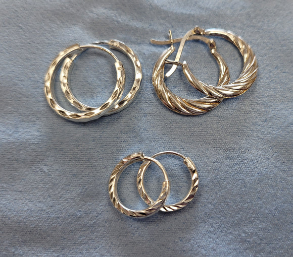 Sterling Silver Hoop set