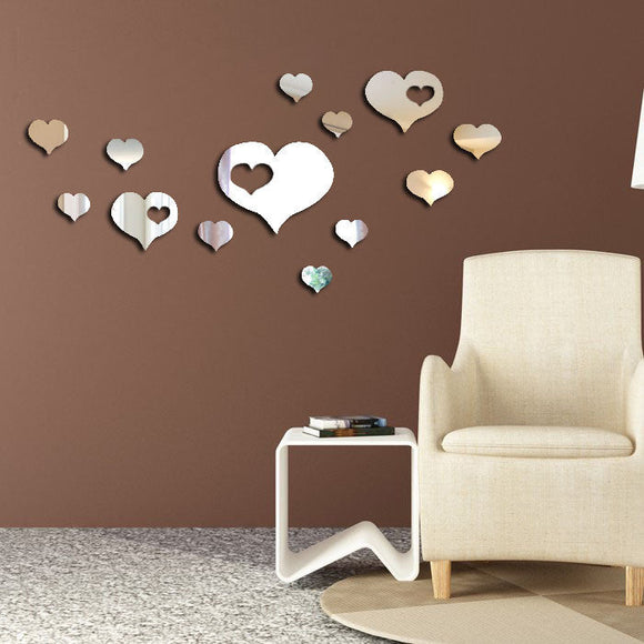 3D Heart Wall sticker
