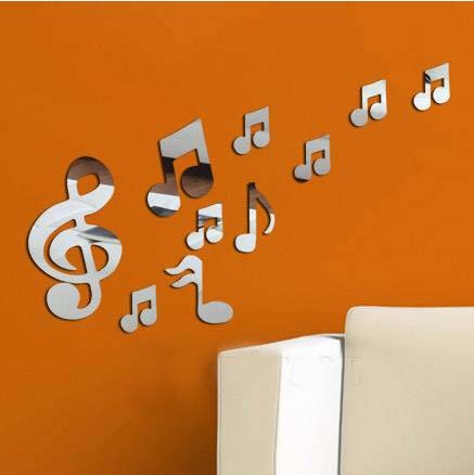 3D Music Notes Wall sticker