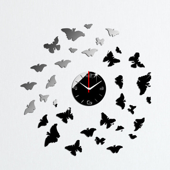 DIY decorative  butterfly wall clock