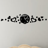DIY decorative heart wall clock