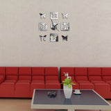DIY decorative butterfly wall clock