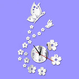 DIY decorative butterfly wall clock