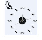 DIY decorative fish wall clock