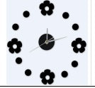 DIY decorative flower wall clock