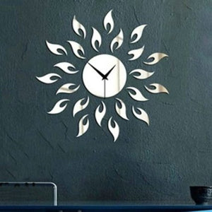 DIY decorative sun wall clock