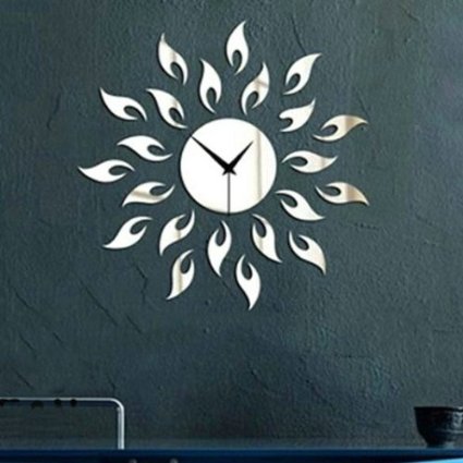 DIY decorative sun wall clock
