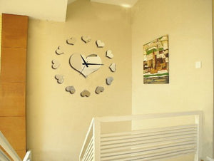 DIY decorative Heart wall clock