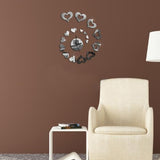 DIY decorative Heart wall clock