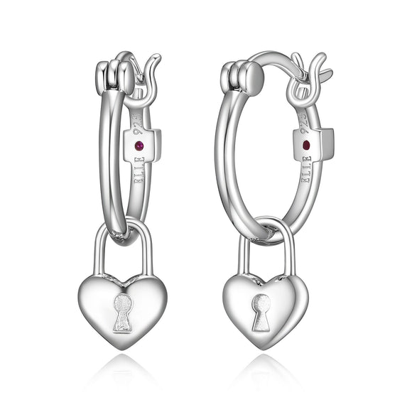 Elle Lock and Key Hoops