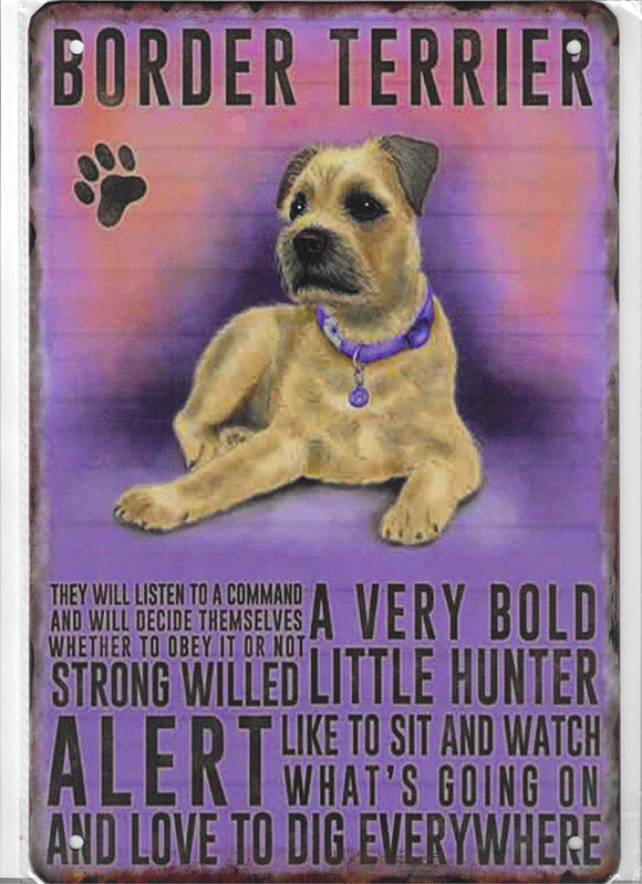 Antiqued Metal Sign
