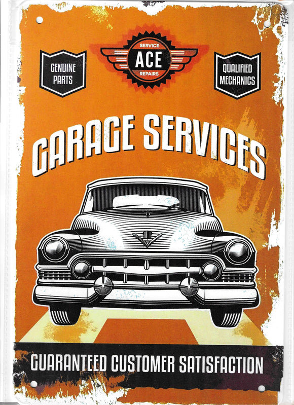 Antiqued Metal Sign