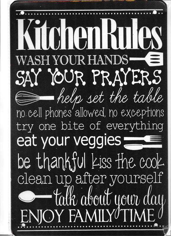 Antiqued Metal Sign