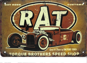 Antiqued Metal Sign