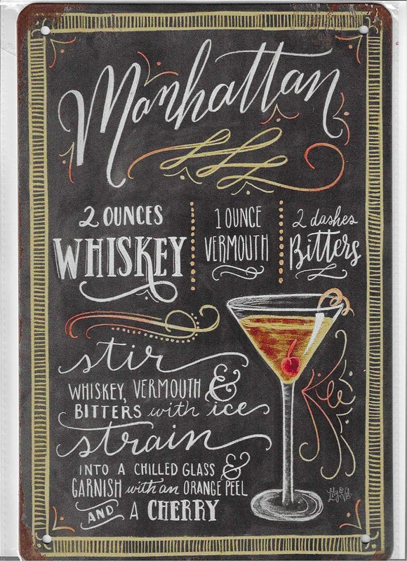 Antiqued Metal Sign