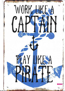 Antiqued Metal Sign