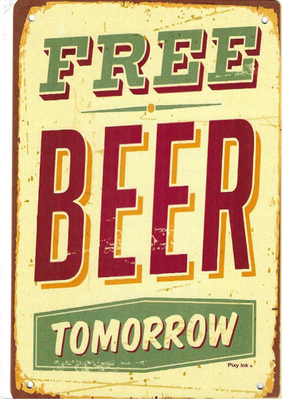 Antiqued Metal Sign