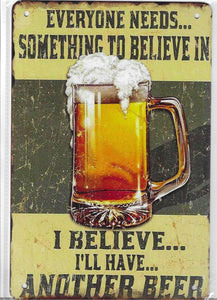 Antiqued Metal Sign