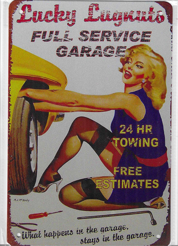 Antiqued Metal Sign