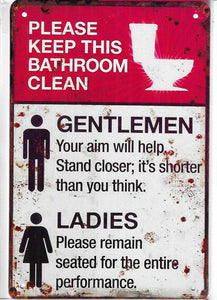 Antiqued Metal Sign