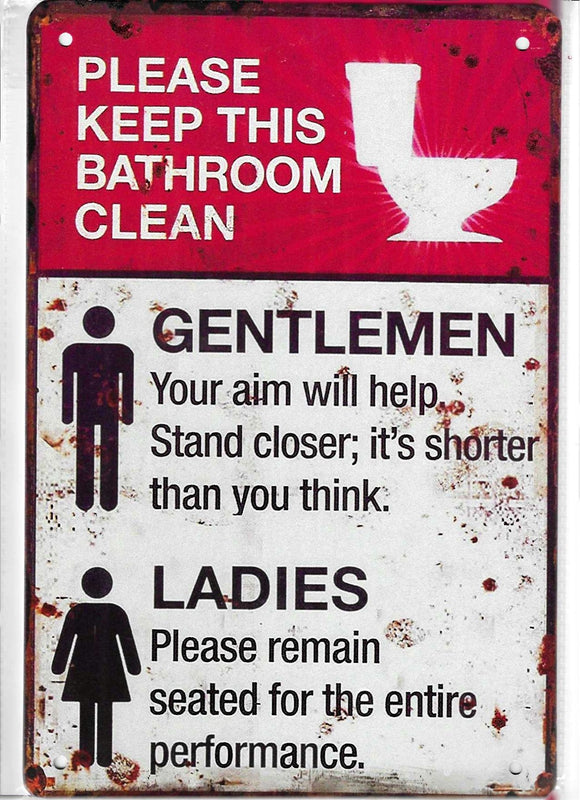 Antiqued Metal Sign