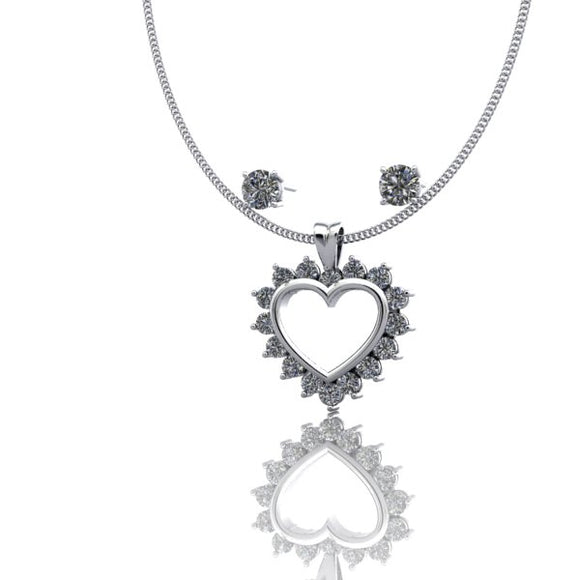Reign Pendant and stud earrings set